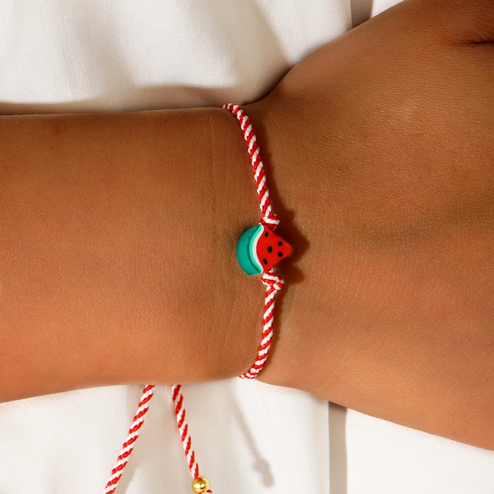 Watermelon Charm Friendship Bracelet