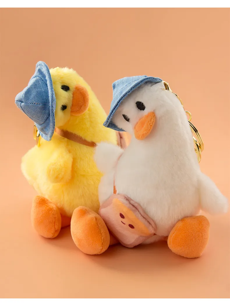 Toast Bag Ducks Plush Keychains (2 Designs)