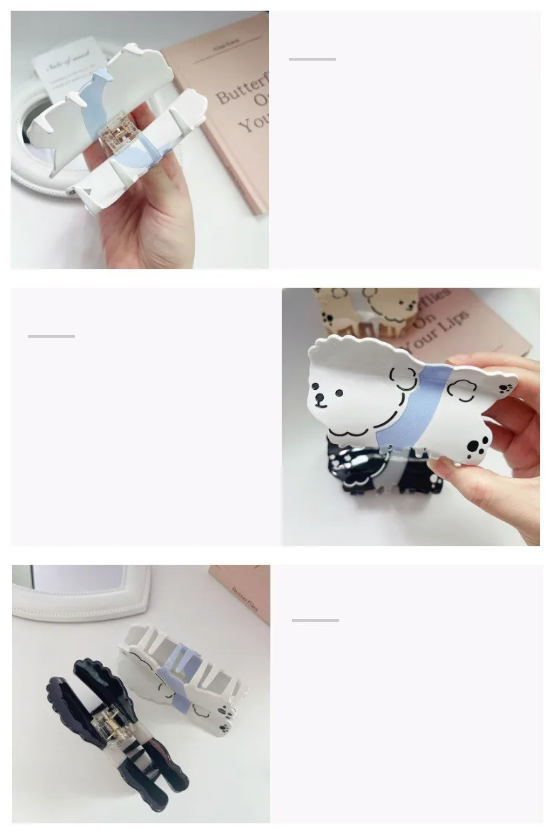 Sweater Puppy Claw Clip (3 Colours)