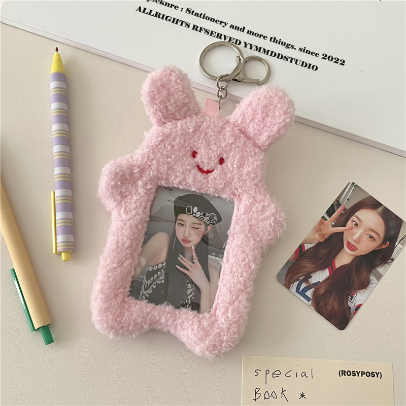 Plush Animal Photo Frame Keychain (3 Designs)