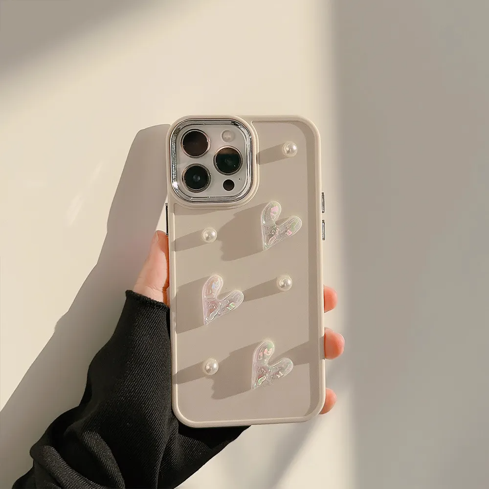 Pearls and Hearts iPhone Case (2 Colours)