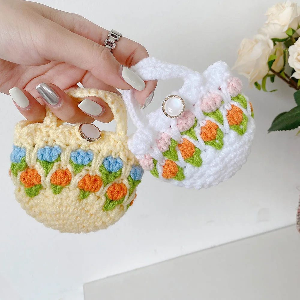 Knitted Tulip Bag AirPods Charger Case Cover (3 Colours)