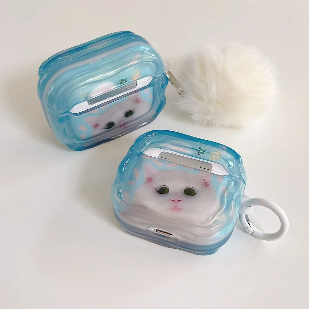 Cat Face AirPods Charger Case Cover