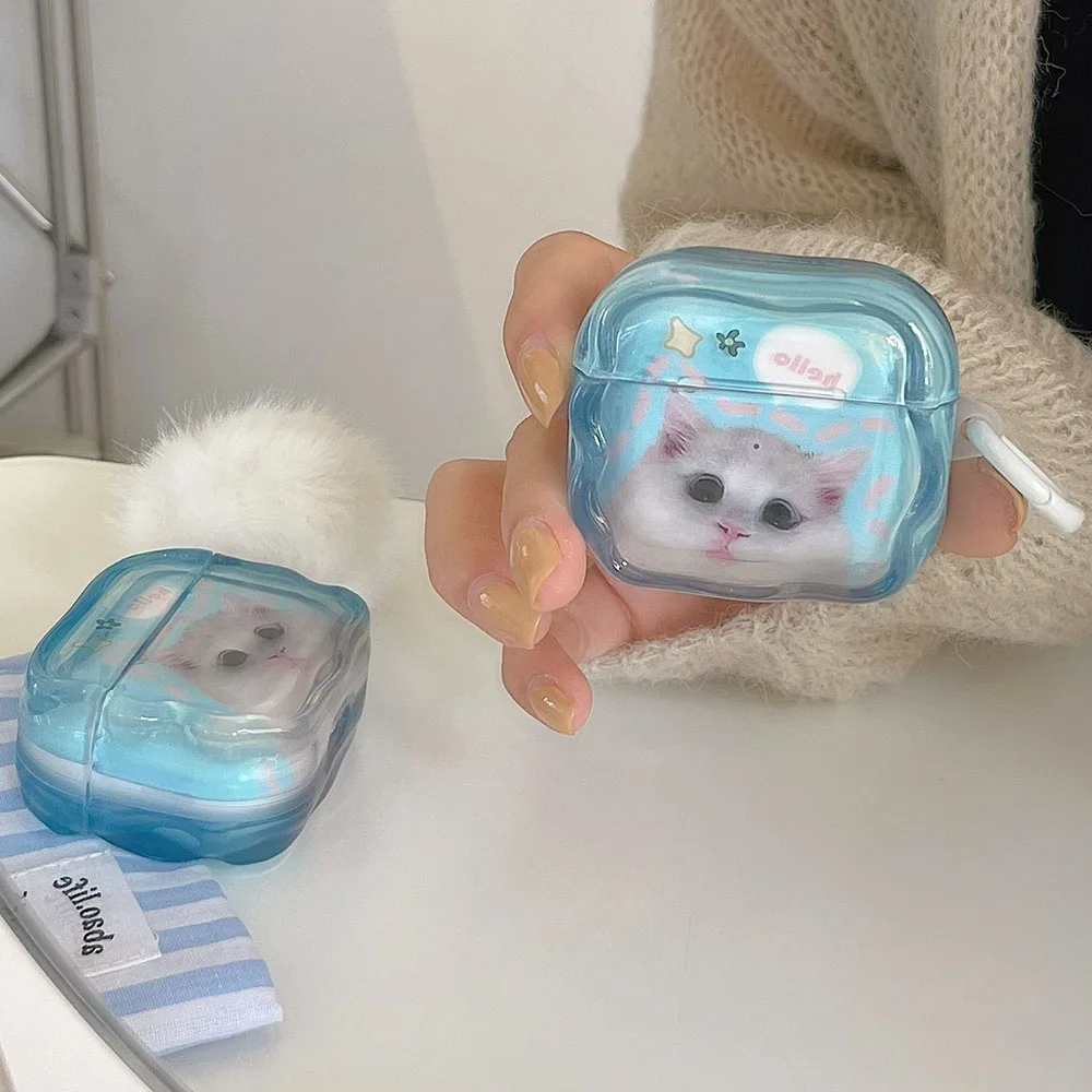 Cat Face AirPods Charger Case Cover