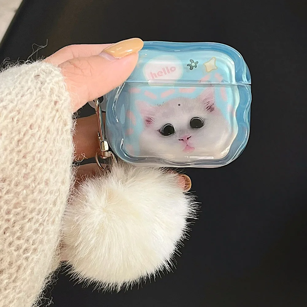 Cat Face AirPods Charger Case Cover