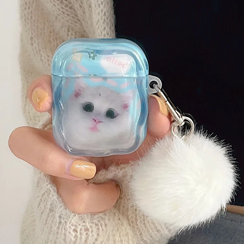 Cat Face AirPods Charger Case Cover