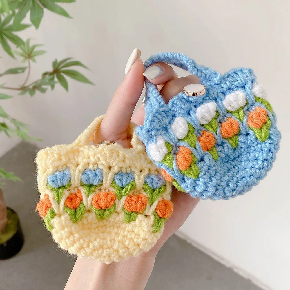 Knitted Tulip Bag AirPods Charger Case Cover (3 Colours)