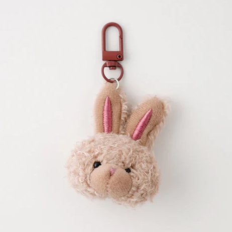 Bunny Face Animal Character Plush Keychain (4 Designs)