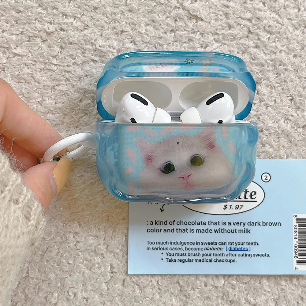 Cat Face AirPods Charger Case Cover