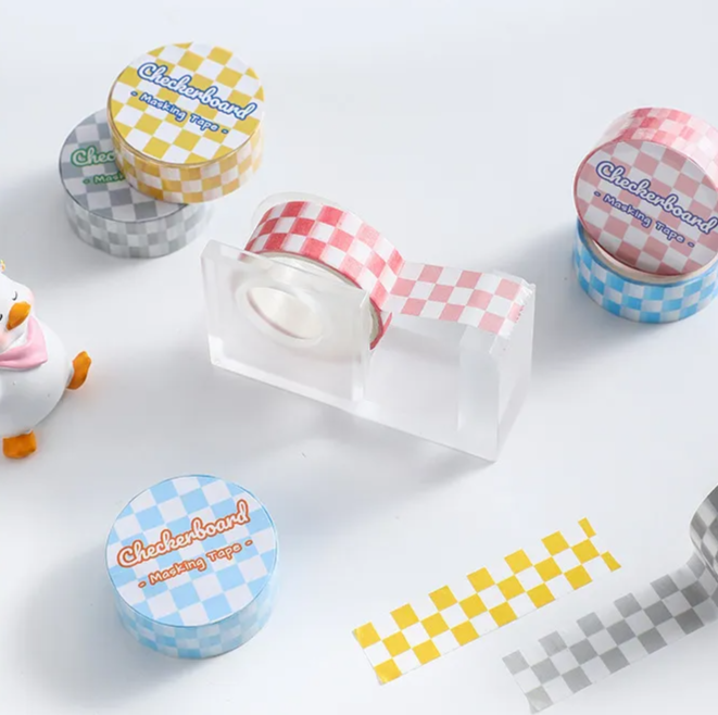 Checkerboard Pattern Masking Tape (6 Colours)