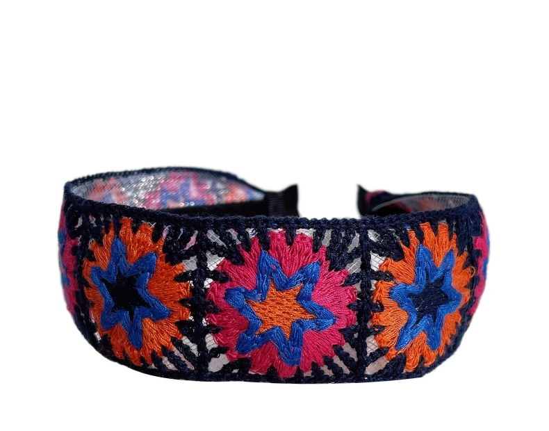 Star Flower Embroidery Headband (5 Colours)