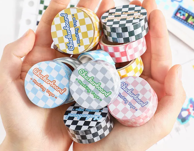 Checkerboard Pattern Masking Tape (6 Colours)