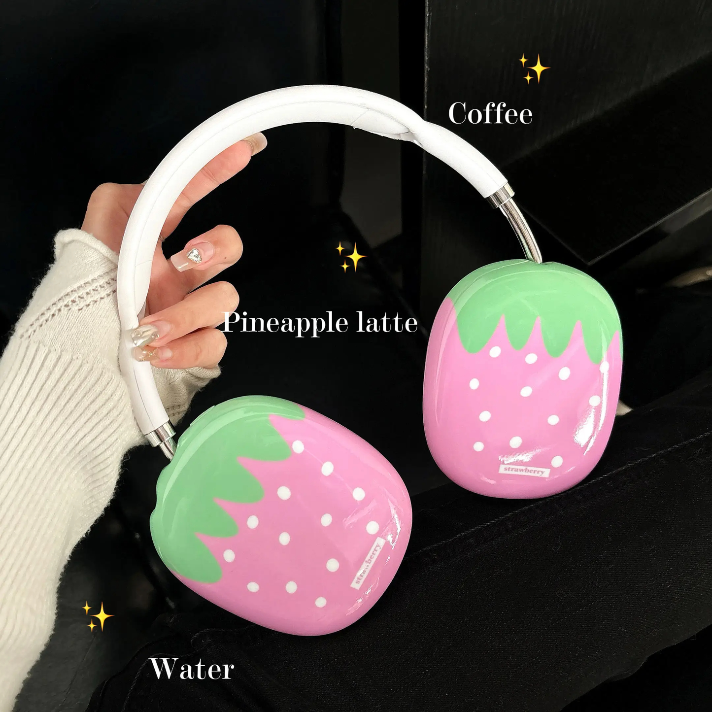 Pastel Strawberry Headphone Covers