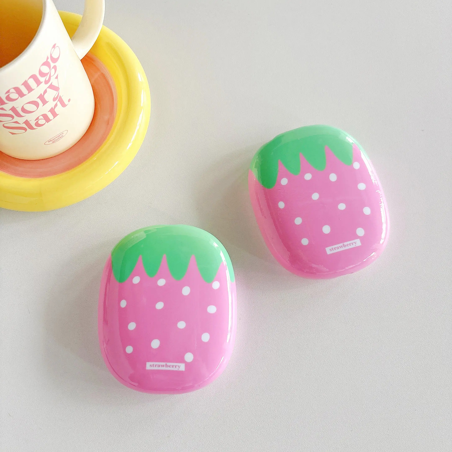 Pastel Strawberry Headphone Covers