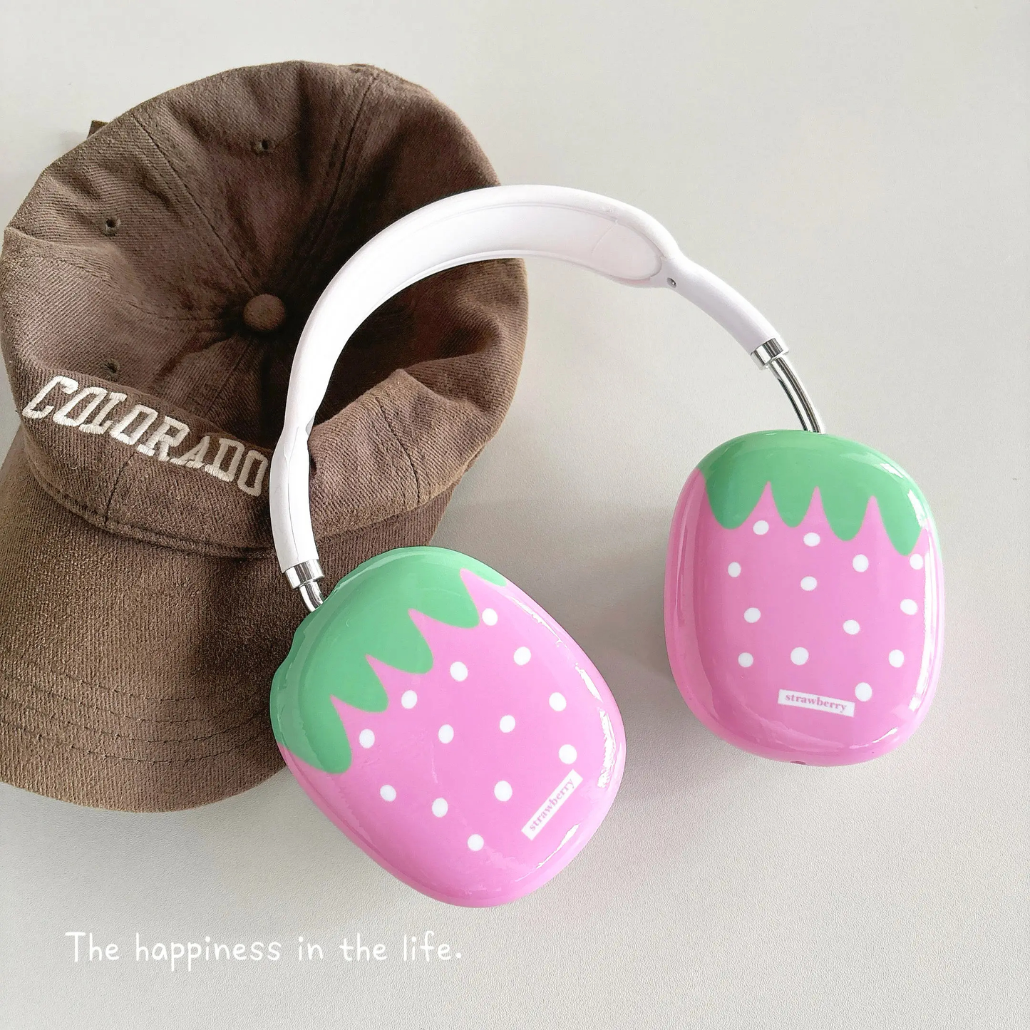 Pastel Strawberry Headphone Covers