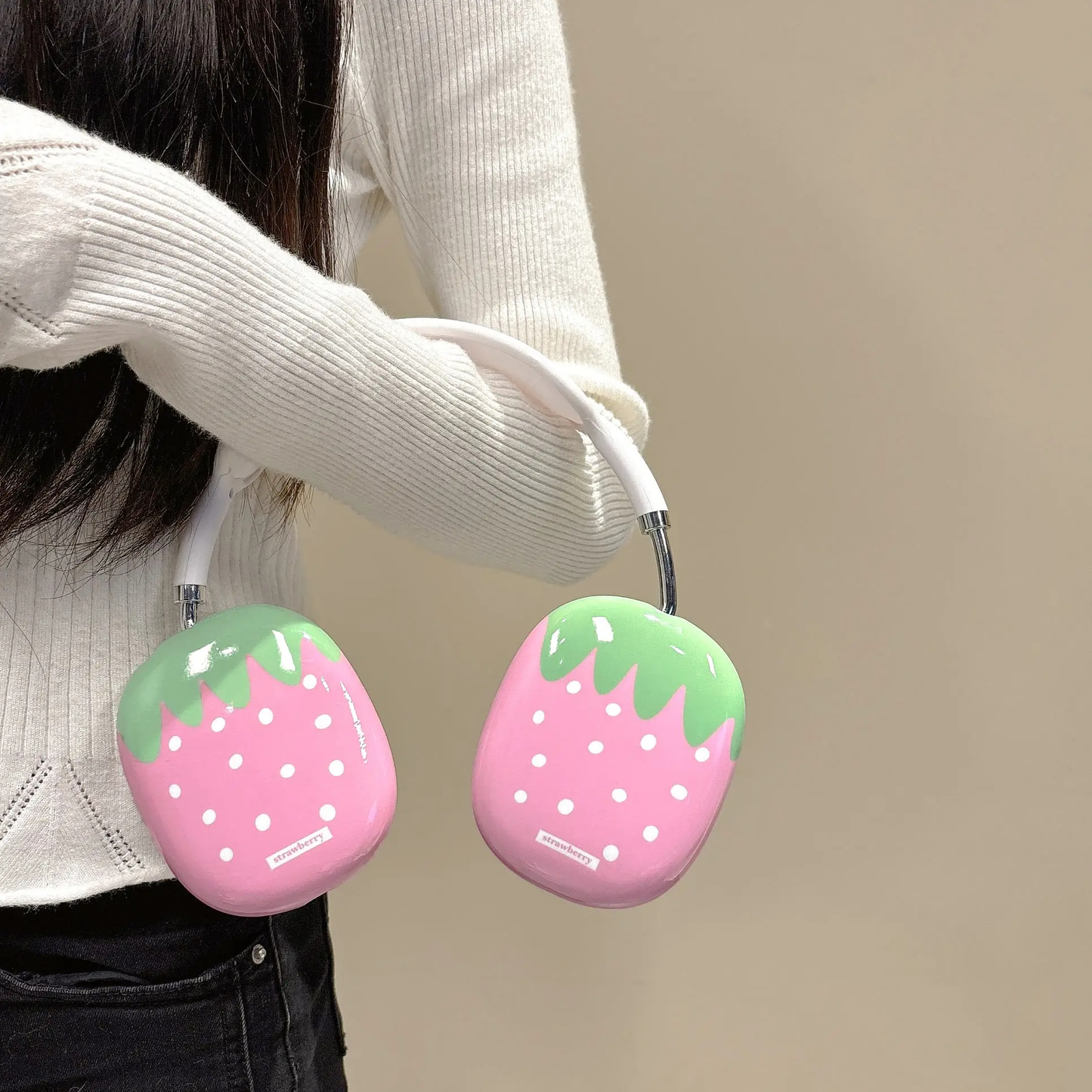 Pastel Strawberry Headphone Covers