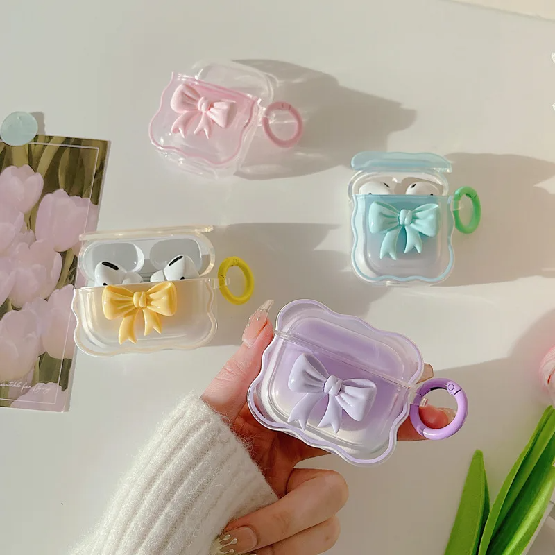 Pastel Bows AirPods Charger Case Cover (4 Colours)