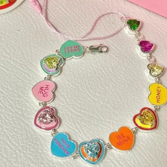 Candy Heart Charm Bracelet