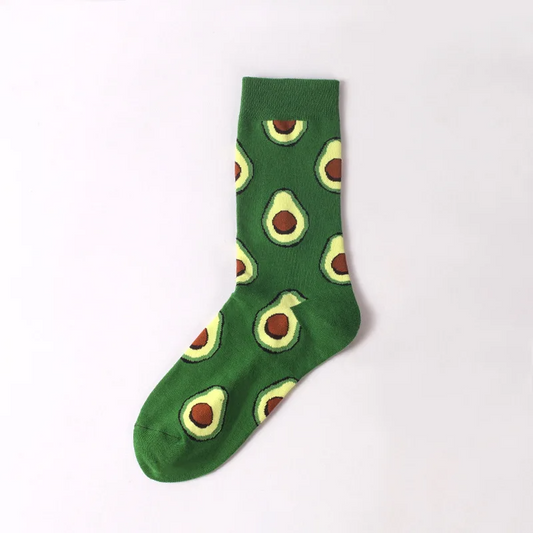 Green Avocado Crew Socks