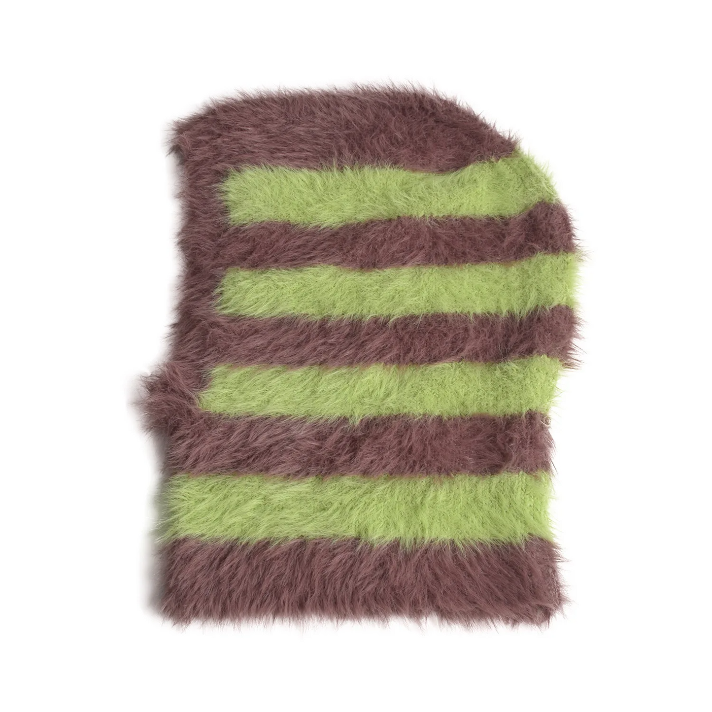 Fluffy Striped Balaclava Hat (6 Colours)