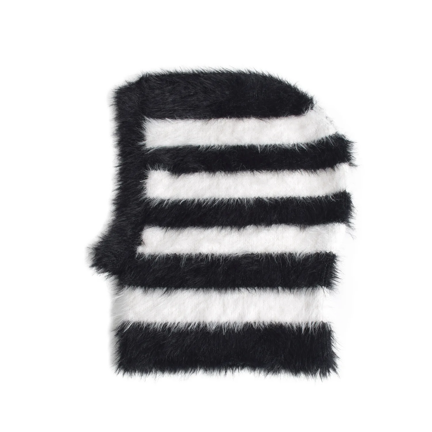 Fluffy Striped Balaclava Hat (6 Colours)