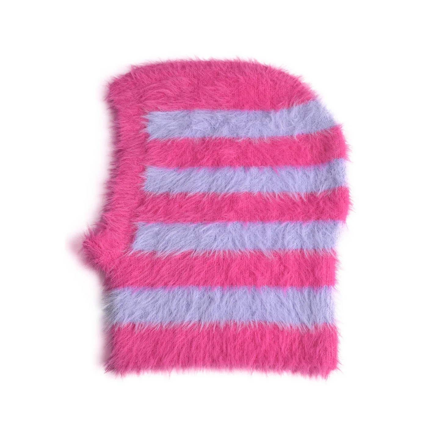 Fluffy Striped Balaclava Hat (6 Colours)