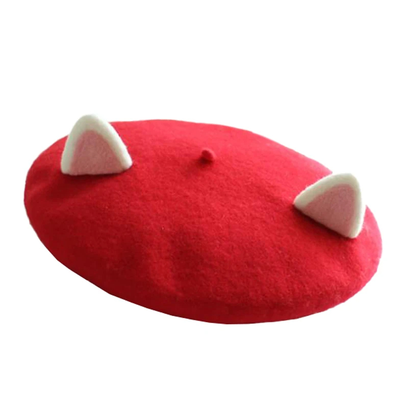 Cat Ear Felted Beret (7 Colours)