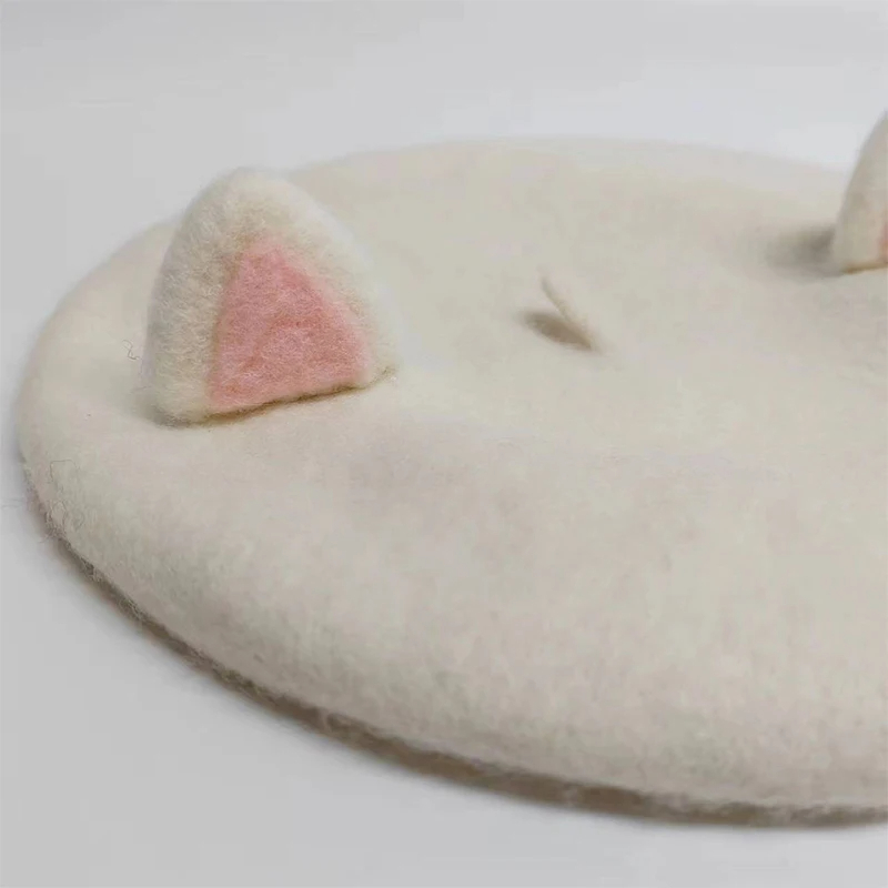 Cat Ear Felted Beret (7 Colours)