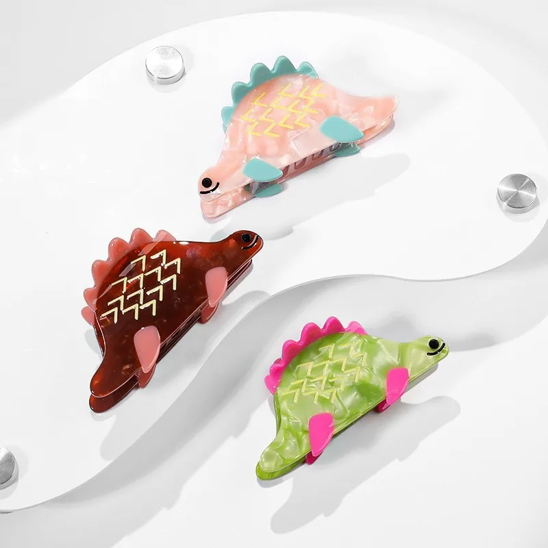 Stegosaurus Acrylic Hair Claw Clip (3 Colours)