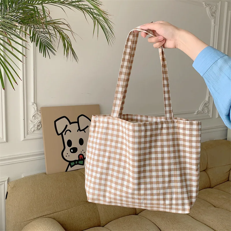 Gingham Check Tote Bag (6 Colours)