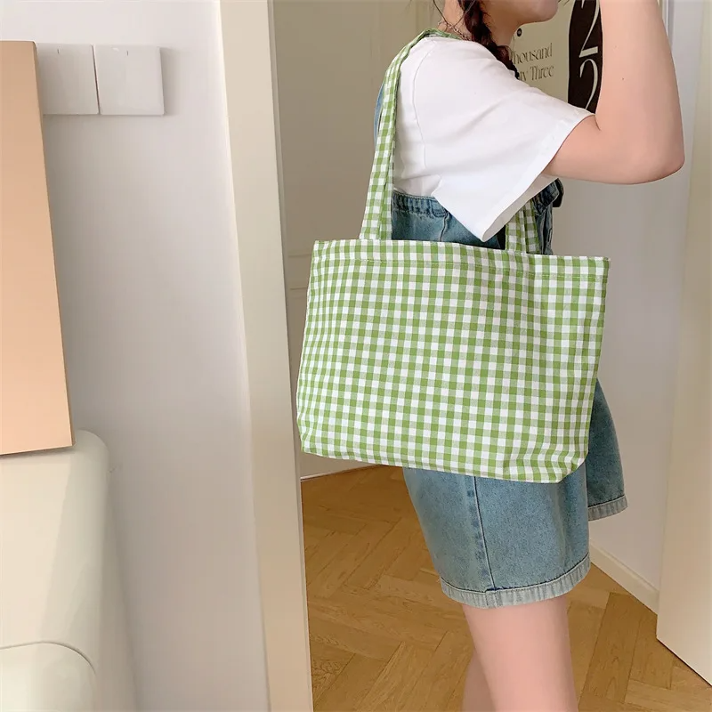 Gingham Check Tote Bag (6 Colours)