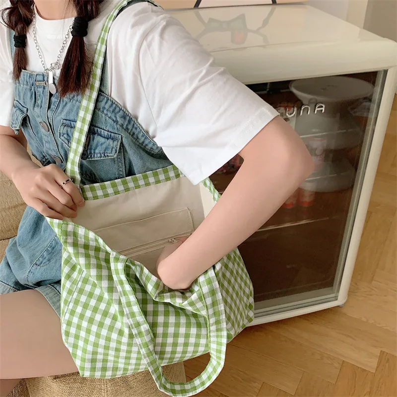 Gingham Check Tote Bag (6 Colours)