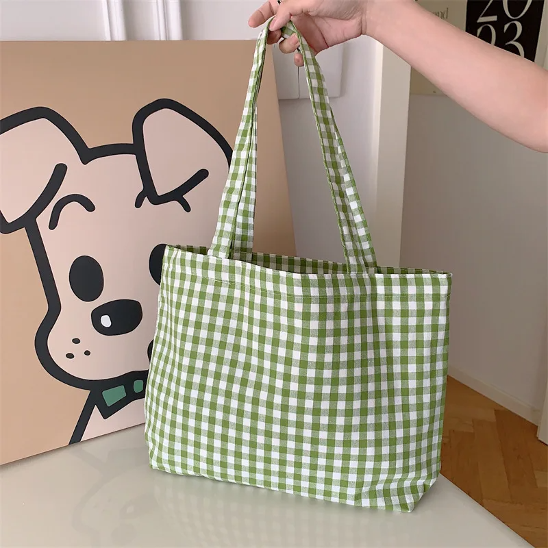 Gingham Check Tote Bag (6 Colours)