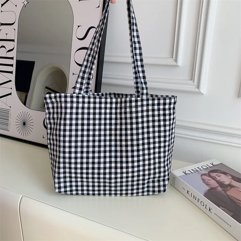 Gingham Check Tote Bag (6 Colours)