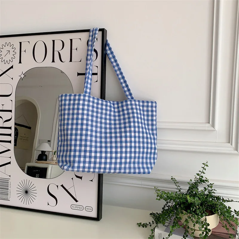 Gingham Check Tote Bag (6 Colours)