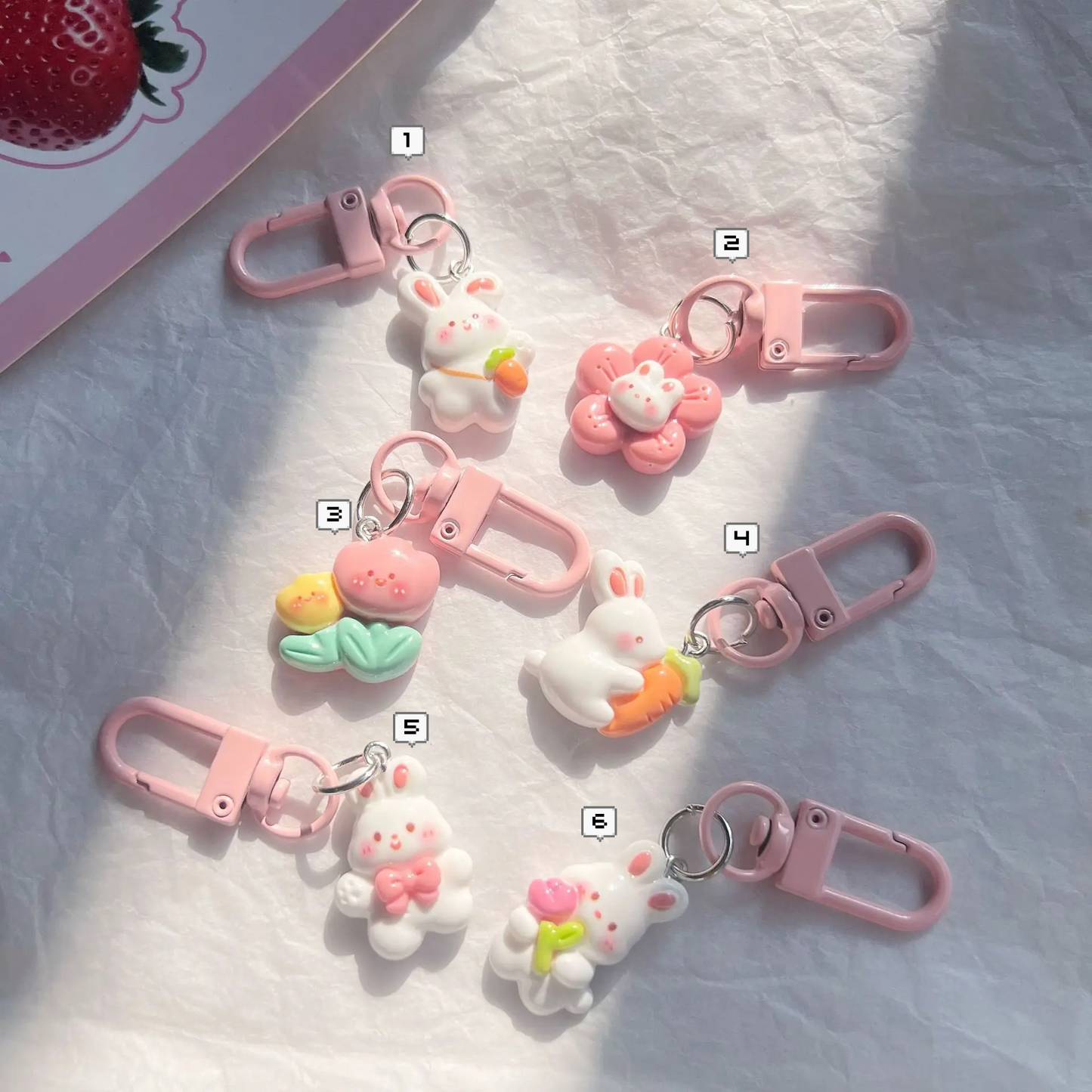 Cutie Bunnies Clip On Charm (6 Designs)