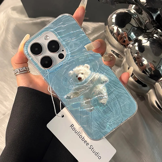 Swimming Bear iPhone Case