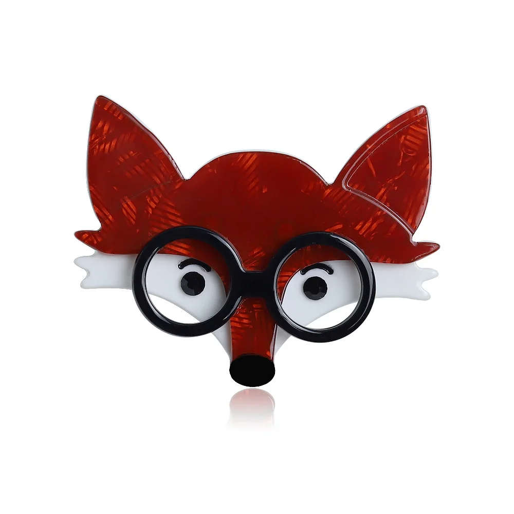 Geeky Fox Acrylic Brooch