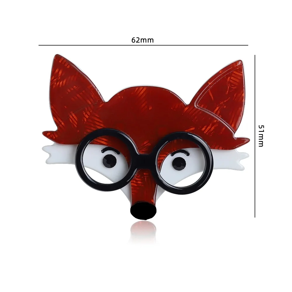 Geeky Fox Acrylic Brooch