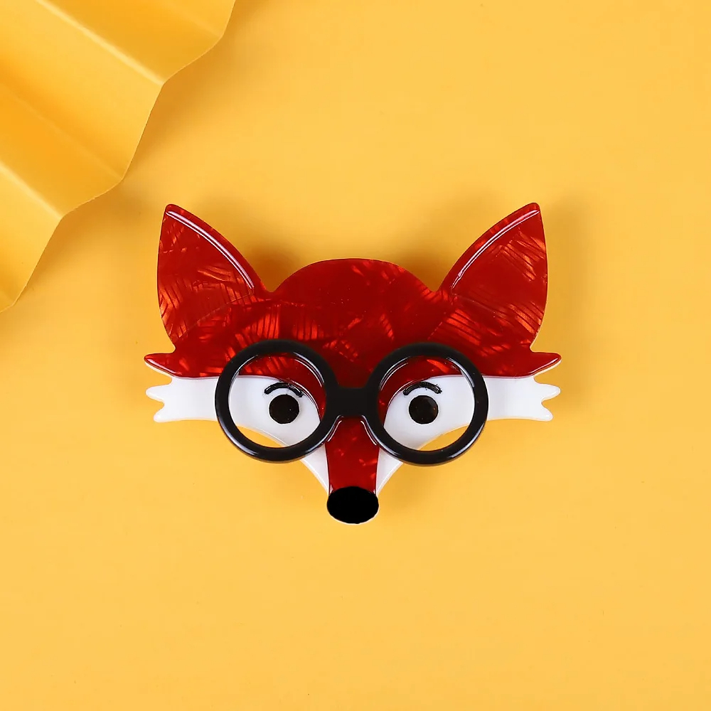 Geeky Fox Acrylic Brooch