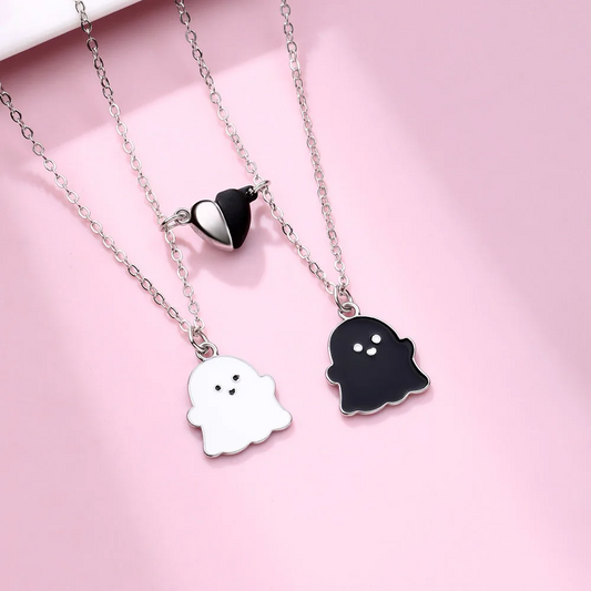 Baby Ghost Charm Friendship Necklace (Set of 2)