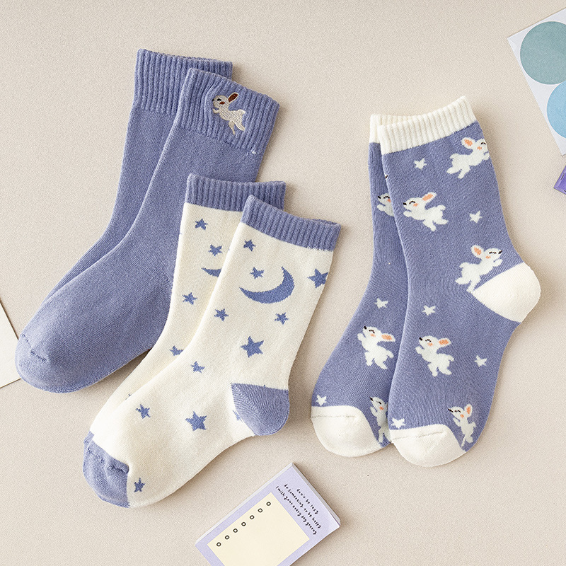 Dreamy Bunny Crew Socks (3 Designs)