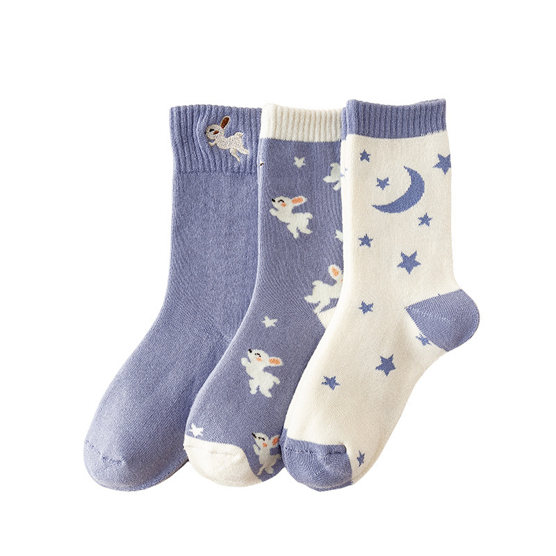 Dreamy Bunny Crew Socks (3 Designs)