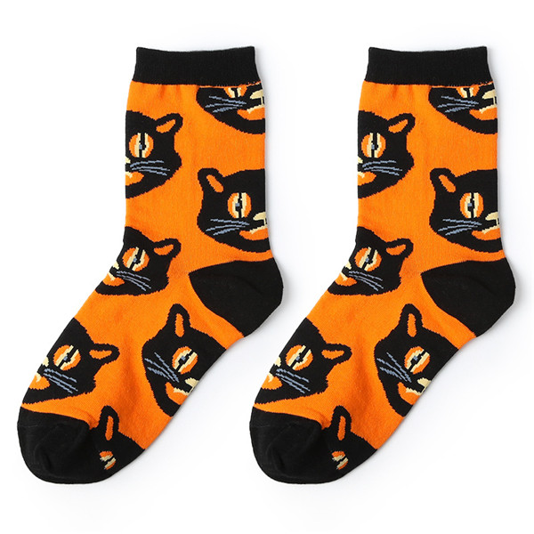 Spooky Cat Ankle Socks - Ice Cream Cake