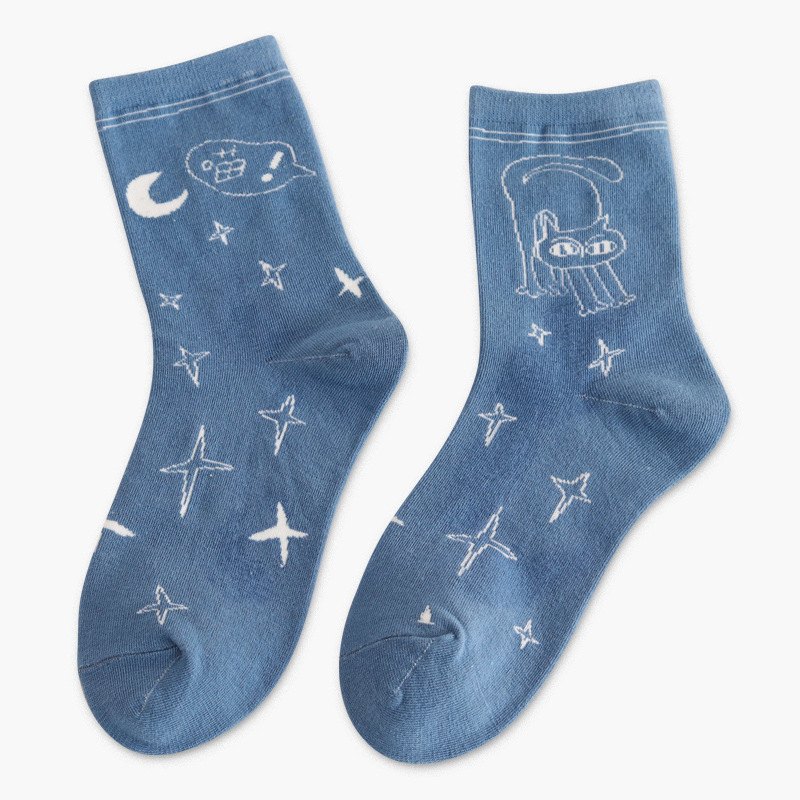 Starry Cat Socks - Ice Cream Cake