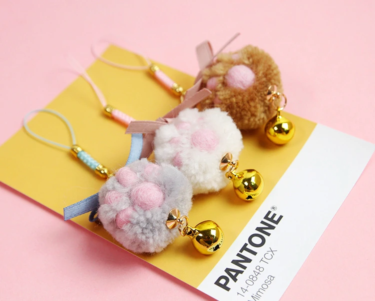Soft Cat Paw Keychain (3 Colours)