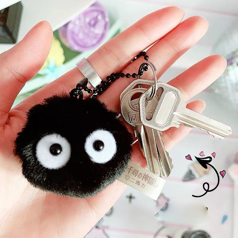 Ghibli Soot Sprite Plush Keychain