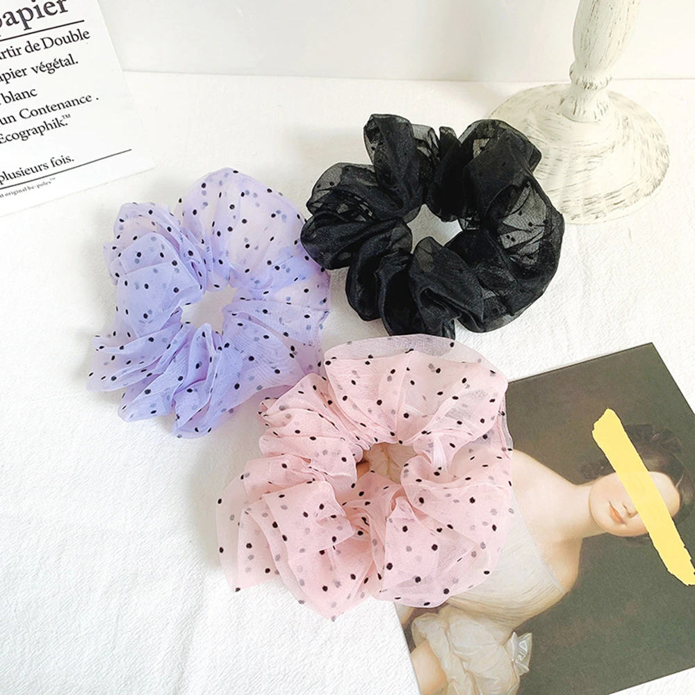 Polka Dot Sheer Scrunchie (6 Colours)