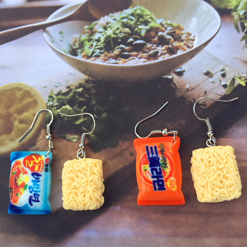 Instant Noodle Earrings (4 Designs)