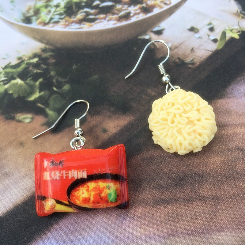 Instant Noodle Earrings (4 Designs)